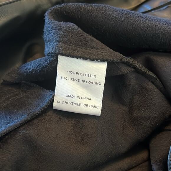 Lucy Paris Faux Leather Paperbag High Waist Ankle Pants Black NEW Large - Picture 7 of 9